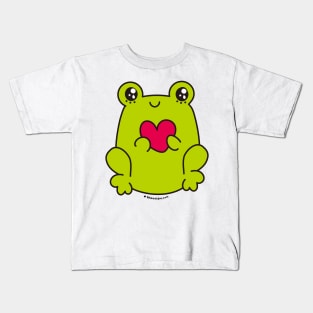 cute frog, kawaii frog cartoon Kids T-Shirt